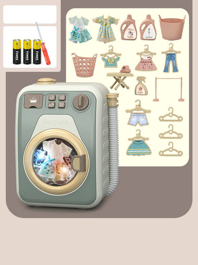 Set de Juguete de Limpieza con Electrodomésticos Miniatura - Lavadora y Accesorios para Casa de Muñecas - Image 12