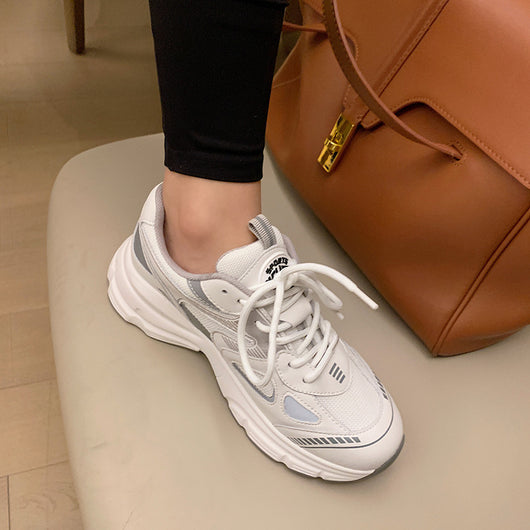 Zapatillas Deportivas Plataforma con Cordones Blancos - Estilo Casual Trendy - Image 10