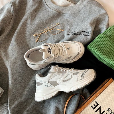 Zapatillas Deportivas Plataforma con Cordones Blancos - Estilo Casual Trendy - Image 12