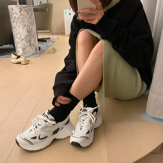 Zapatillas Deportivas Plataforma con Cordones Blancos - Estilo Casual Trendy - Image 2