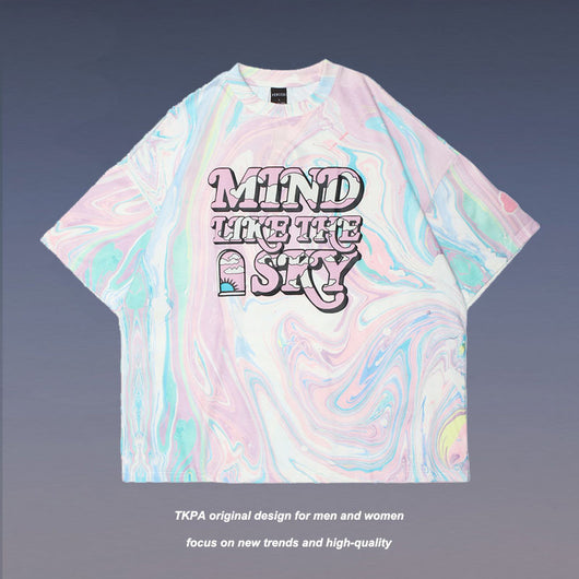 Camiseta Tie-Dye Suelta y Cómoda para Hombre y Mujer - Estilo Urbano Casual - Image 7