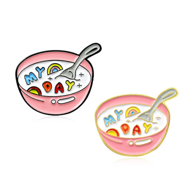 Broche Decorativo Cuenco de Leche con Gotitas - Diseño Adorable y Alegre - Image 4