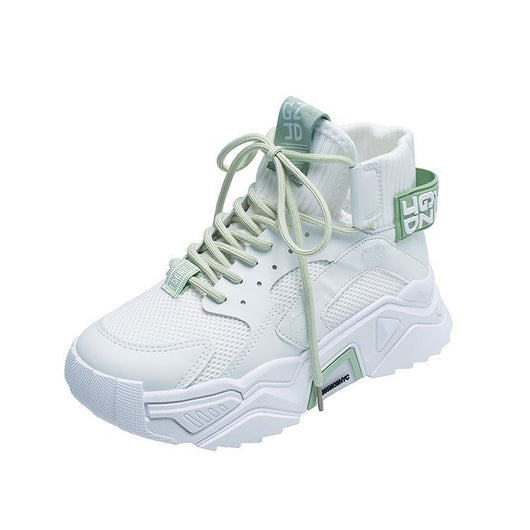 Zapatillas Deportivas Altas Tejidas Transpirables con Suela Gruesa - Image 9