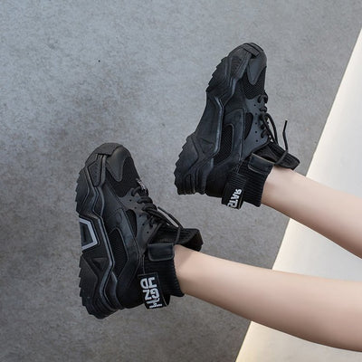 Zapatillas Deportivas Altas Tejidas Transpirables con Suela Gruesa - Image 10