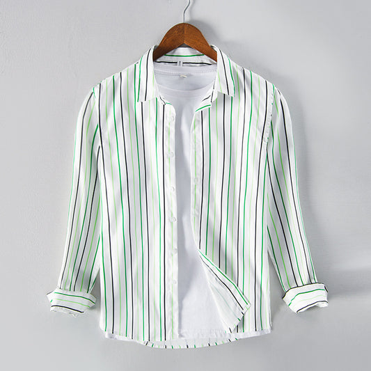 Camisa Casual a Rayas de Colores Trendy