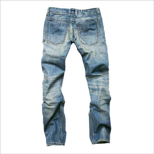 Pantalones Vaqueros Slim Fit Europeos para Hombre - Jeans Rectos Casuales de Corte Moderno