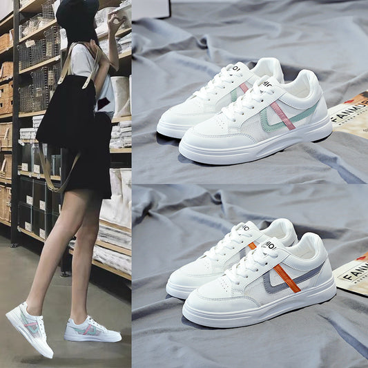 Zapatillas Deportivas Huecas Coreanas para Mujer - Estilo Versátil Estudiante