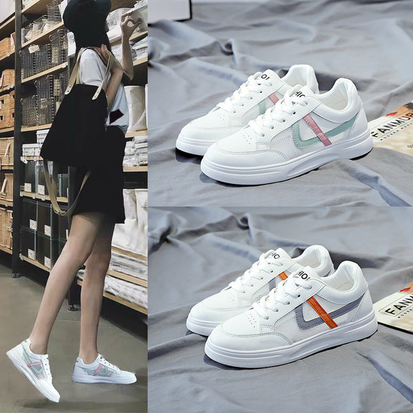 Zapatillas Deportivas Huecas Coreanas para Mujer - Estilo Versátil Estudiante