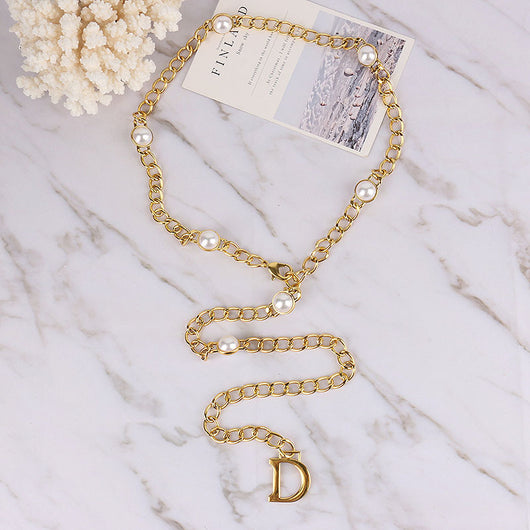 Collar de Cadena Metálica con Letras - Lujo Minimalista Europeo - Image 10
