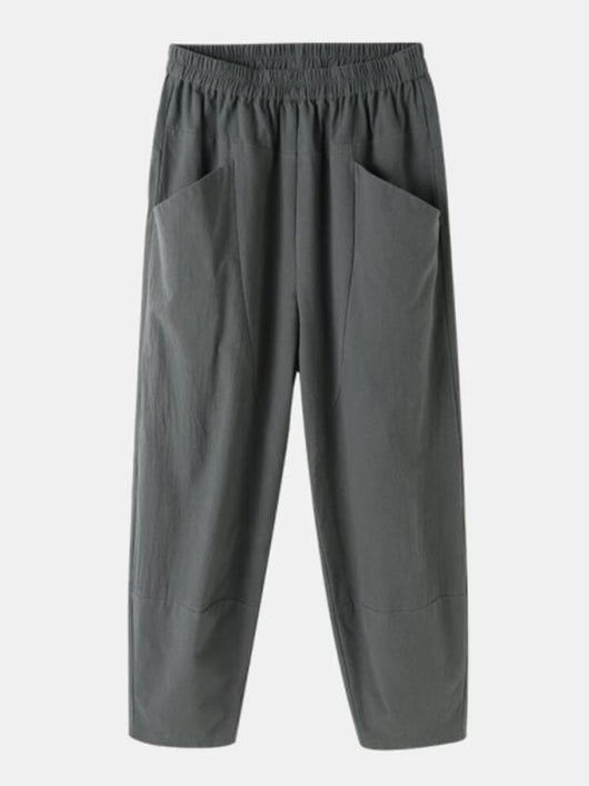 Pantalones Harem Sueltos Urbanos Cintura Elástica para Mujer - Image 15