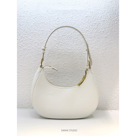 Bolso Bandolera Semicircular de Cuero Genuino Estilo Lunar para Mujer - Image 8