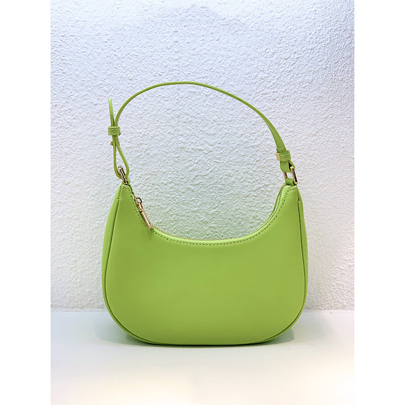 Bolso Bandolera Semicircular de Cuero Genuino Estilo Lunar para Mujer