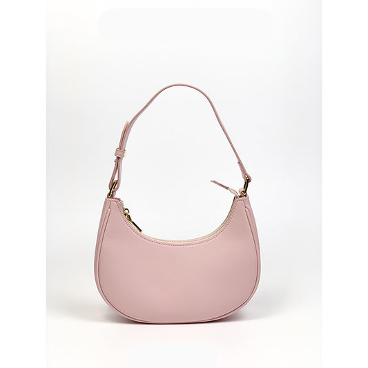 Bolso Bandolera Semicircular de Cuero Genuino Estilo Lunar para Mujer