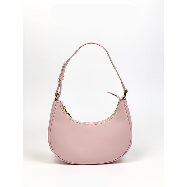 Bolso Bandolera Semicircular de Cuero Genuino Estilo Lunar para Mujer