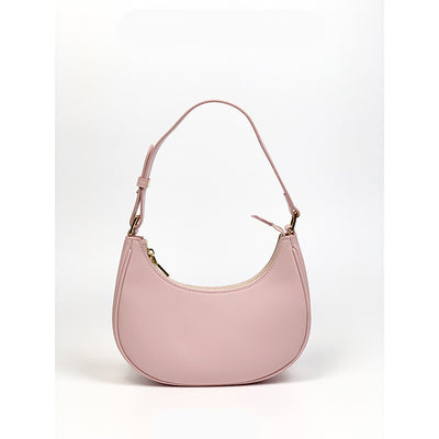 Bolso Bandolera Semicircular de Cuero Genuino Estilo Lunar para Mujer