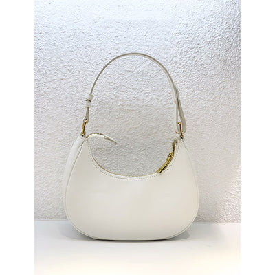 Bolso Bandolera Semicircular de Cuero Genuino Estilo Lunar para Mujer - Image 5