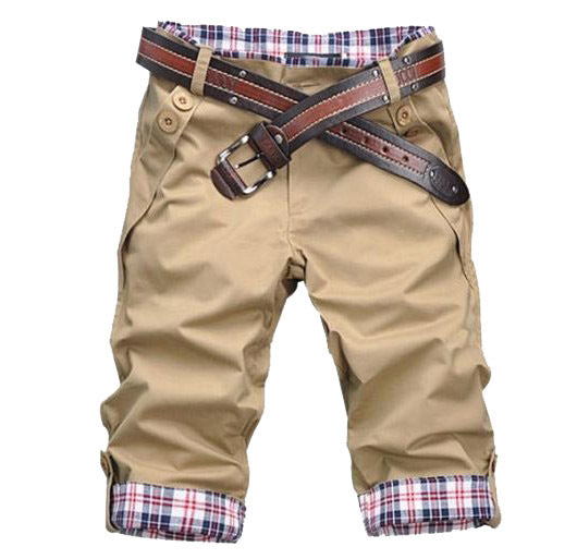 Pantalones Cortos Casuales de Algodón para Hombre Tipo Recto Verano