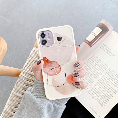 Funda para Celular Hojas Doodle con Protección Ocular - Carcasa Suave - Image 10