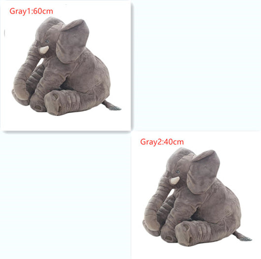 Pink 60cm and yellow 40cm elephant plush dolls, soft comfort pillows for babies and kids. - Image 4