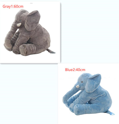 Pink 60cm and yellow 40cm elephant plush dolls, soft comfort pillows for babies and kids. - Image 5