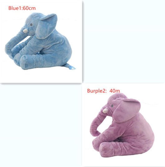 Pink 60cm and yellow 40cm elephant plush dolls, soft comfort pillows for babies and kids. - Image 11