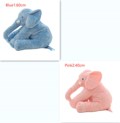 Pink 60cm and yellow 40cm elephant plush dolls, soft comfort pillows for babies and kids. - Image 10