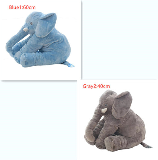 Pink 60cm and yellow 40cm elephant plush dolls, soft comfort pillows for babies and kids. - Image 13