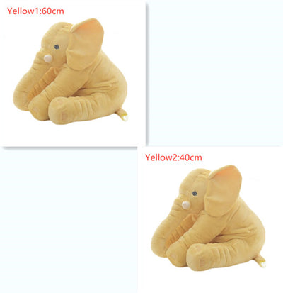 Pink 60cm and yellow 40cm elephant plush dolls, soft comfort pillows for babies and kids. - Image 16