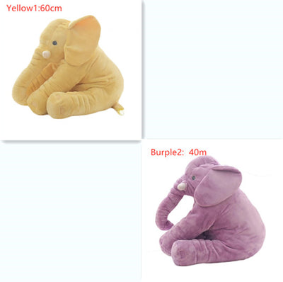 Pink 60cm and yellow 40cm elephant plush dolls, soft comfort pillows for babies and kids. - Image 17