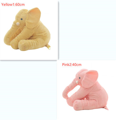 Pink 60cm and yellow 40cm elephant plush dolls, soft comfort pillows for babies and kids. - Image 18