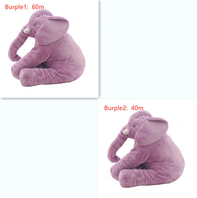 Pink 60cm and yellow 40cm elephant plush dolls, soft comfort pillows for babies and kids. - Image 24