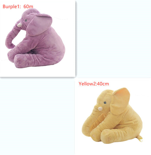 Pink 60cm and yellow 40cm elephant plush dolls, soft comfort pillows for babies and kids. - Image 28
