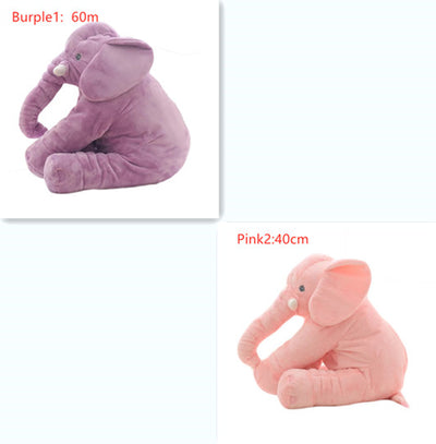 Pink 60cm and yellow 40cm elephant plush dolls, soft comfort pillows for babies and kids. - Image 27