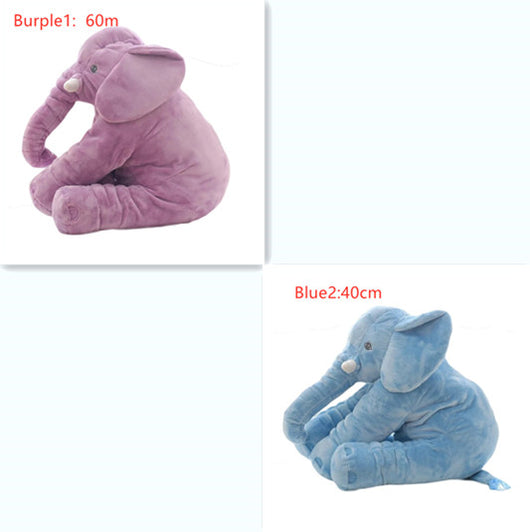 Pink 60cm and yellow 40cm elephant plush dolls, soft comfort pillows for babies and kids. - Image 26