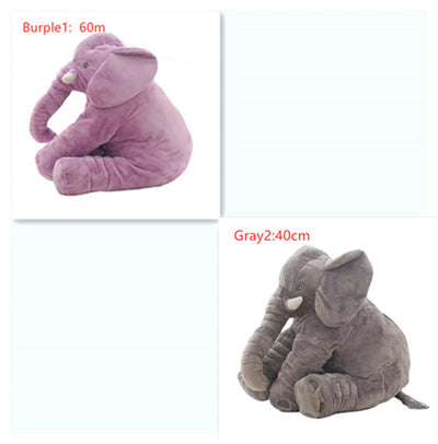 Pink 60cm and yellow 40cm elephant plush dolls, soft comfort pillows for babies and kids. - Image 25