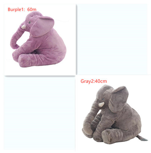 Pink 60cm and yellow 40cm elephant plush dolls, soft comfort pillows for babies and kids. - Image 25
