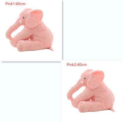 Pink 60cm and yellow 40cm elephant plush dolls, soft comfort pillows for babies and kids. - Image 19