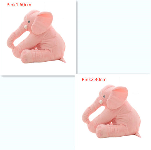 Pink 60cm and yellow 40cm elephant plush dolls, soft comfort pillows for babies and kids. - Image 19