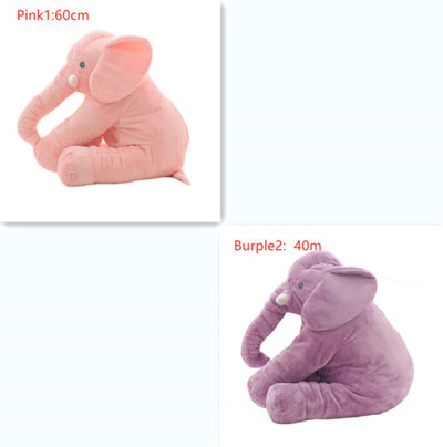 Pink 60cm and yellow 40cm elephant plush dolls, soft comfort pillows for babies and kids. - Image 22
