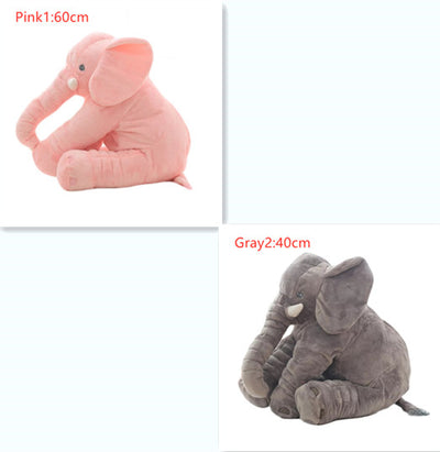 Pink 60cm and yellow 40cm elephant plush dolls, soft comfort pillows for babies and kids. - Image 23