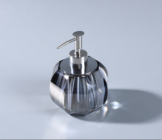 Set de Baño Lujo Cristal con Jabonera Decorativa, Gel y Sanitizante - Image 6