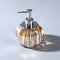 Set de Baño Lujo Cristal con Jabonera Decorativa, Gel y Sanitizante