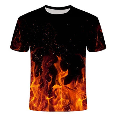 Playera Deportiva Mesh con Tecnología Absorbente de Humedad - Diseño Flama Azul Rojo - Image 10