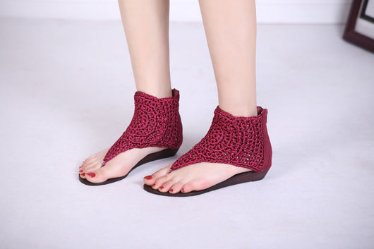 Sandalias Cuña de Cuero para Mujer - Comodidad y Estilo - Image 3