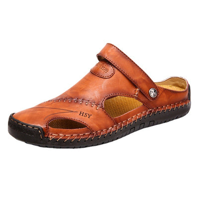 Sandalias Romanas de Cuero Genuino para Hombre - Comodidad de Verano - Image 10