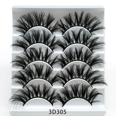 Pestañas Postizas 3D de Visón - Set de 5 Pares con Tallo de Algodón Suave - Image 15