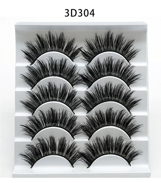 Pestañas Postizas 3D de Visón - Set de 5 Pares con Tallo de Algodón Suave - Image 13