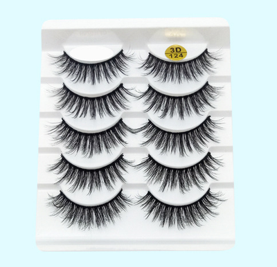 Pestañas Postizas 3D de Visón - Set de 5 Pares con Tallo de Algodón Suave - Image 16