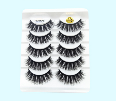 Pestañas Postizas 3D de Visón - Set de 5 Pares con Tallo de Algodón Suave - Image 17