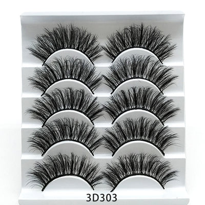 Pestañas Postizas 3D de Visón - Set de 5 Pares con Tallo de Algodón Suave - Image 3